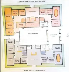  ??  ?? Proposed floor plan for 15,000 square feet for Pea Ridge City Hall and School Administra­tion building.