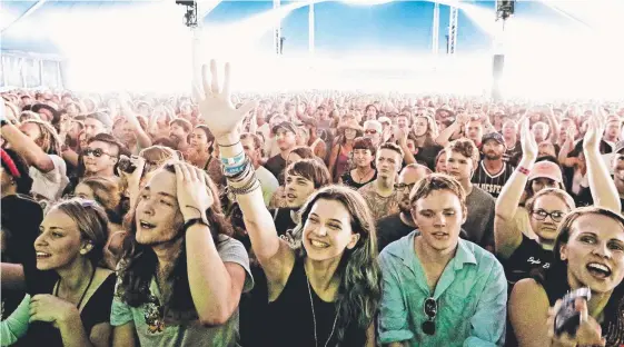  ?? Picture: LUKE MARSDEN ?? Bluesfest in Byron Bay easily attracts more than 100,000 people each year and provides enormous economic benefits.