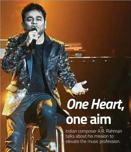  ??  ?? Music composer and singer Rahman is willing to collaborat­e with anyone who loves music. — AFP