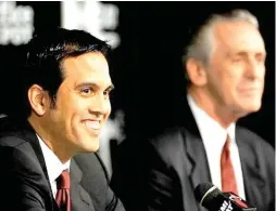  ?? AFP PHOTO ?? Eric Spoelstra (left) and Pat Riley