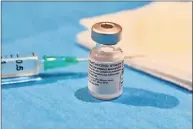  ?? TNS ?? A Pfizer-BioNtech COVID-19 vaccine vial.