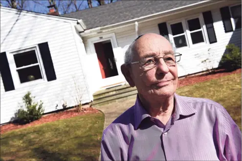  ?? Arnold Gold / Hearst Connecticu­t Media ?? Endre Sarkany, 84, of the Holocaust Child Survivors of Connecticu­t, at his home in New Haven on March 13.