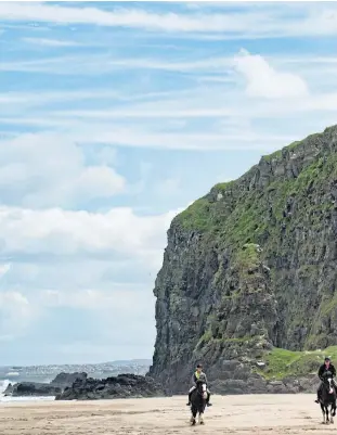  ??  ?? ● Hot to trot: Take a horse ride along the beach and enjoy the sea air and delightful views at Shean’s Horse Farm in Northern Ireland