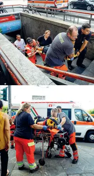  ??  ?? I soccorsi L’intervento delle ambulanze del 118 in Loreto