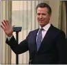  ?? STAFF FILE PHOTO ?? After his State of the State address, it seems Gov. Gavin Newsom got cold feet about the high-speed rail cuts he announced and decided to blame the media for reporting his words.