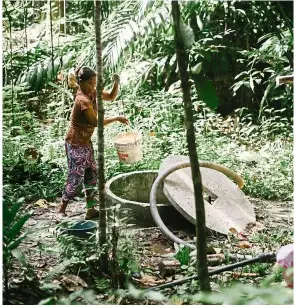  ?? — Photos: Laneige ?? Dr Teh says the villagers’ daily water supply comes only from ponds and rain water collected in self dug wells, which makes the water easily contaminat­ed and unsafe for daily usage.