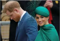  ?? PICTURE: GETTY ?? Restricted movement: The Duke and Duchess of Sussex pictured last March