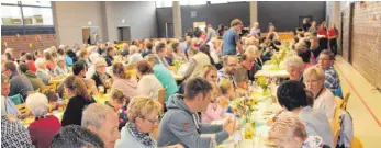 ?? SZ-FOTO: KÖRNER ?? Für volles Haus hat die Speisekart­e beim Spätzlefes­t des MV Ersingen gesorgt.