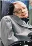  ??  ?? Stephen Hawking bei der Ankündigun­g