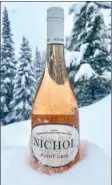  ??  ?? Photo contribute­d
The 2019 Nichol Pinot Gris from Naramata, which is so pink it looks like Rose, is part of a BC Hospitalit­y Foundation fundraiser.