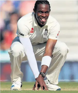  ??  ?? Jofra Archer will join England’s behind-closed-doors training camp today, if he records a second negative test for Covid-19