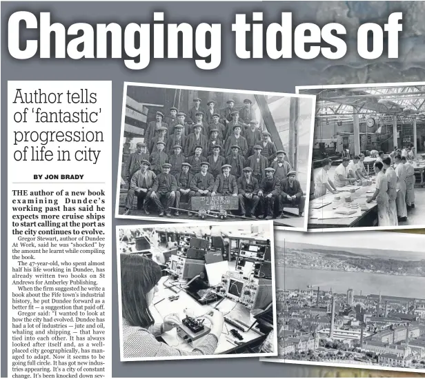  ??  ?? Clockwise from top left: Caledon workers striking in 1918; the bakery at Keiller’s in 1950; the Jute Mills back in