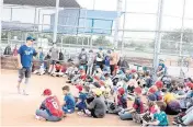  ?? Special to The Star ?? Jeff Sopha, amateur developmen­t liaison for the Royals Amateur Developmen­t System, talks with players at a free skills camp last year.