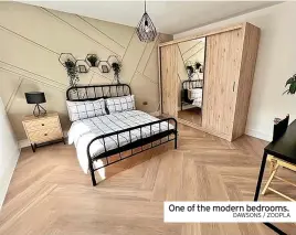  ?? DAWSONS / ZOOPLA ?? One of the modern bedrooms.