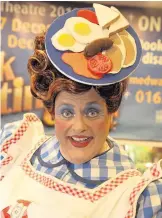  ??  ?? Sarah the Cook from the panto in Chatham