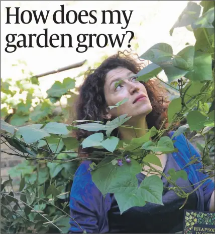  ??  ?? Green fingers: Charlotte in her garden