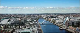  ??  ?? New offices: The Dublin skyline as seen from Capital Dock in the city’s docklands