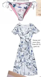  ??  ?? Viscose and rayon dress, Guess ($118, guess.ca)