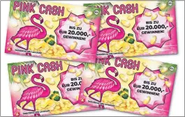  ??  ?? Das neue Sommer-Los: Pink Cash. [ Österreich­ische Lotterien ]