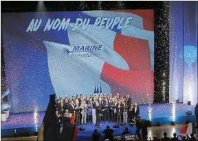  ??  ?? « Je suis la candidate de la France du peuple », a déclaré Marine Le Pen.