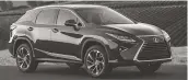  ?? (PHOTO: LEXUS) ?? To accommodat­e a third-row seat, the current RX, pictured, will be lengthened and the tail section will be more upright (less sloped).