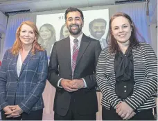  ?? ?? SNP leadership candidates Ash Regan, Humza Yousaf and Kate Forbes