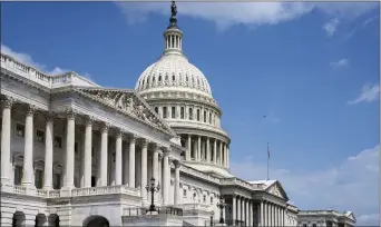  ?? J. SCOTT APPLEWHITE — THE ASSOCIATED PRESS ?? The U.S. Capitol is seen in Washington, Monday, June 14, 2021, as the House and Senate return to work.