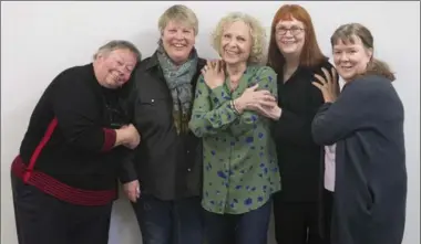  ??  ?? Joice Guspie, (left to right) Darlene Lawson, Billie Stone, Lynn Zimmer and Martha Ireland, original founders of Toronto’s Interval House, an emergency shelter for women in abusive situations.