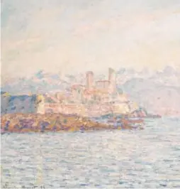  ??  ?? Sobre estas líneas, «Antibes» (1888), de Monet. Debajo, «Costa y cielo», pastel sobre papel que Boudin ejecutó entre 1888 y 1892