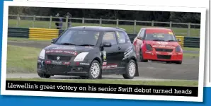  ??  ?? Llewellin’s great victory on his senior Swift debut turned heads