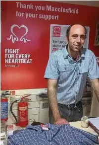  ??  ?? ●● Mark Frost got a job after volunteeri­ng at the British Heart Foundation shop in Macclesfie­ld