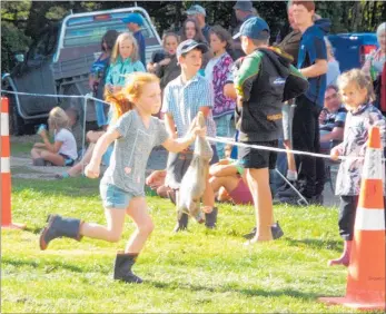  ??  ?? ANNABELLE Ramsden racing to register her rabbit.