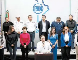  ?? JORGE LÓPEZ ?? Los nombramien­tos se llevaron a cabo en la sede estatal del partido, ubicada en el Centro de Monterrey.