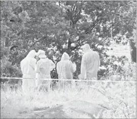  ??  ?? ▲ Paraje Los Encinos, en la carretera que conduce a Santa Cruz Alpuyeca, Puebla, donde ayer fue hallado el cuerpo de Judith Abigail Jiménez Pulido. Foto esimagen / José Castañares