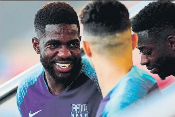  ?? FOTO: EFE ?? Umtiti no se ejerció ayer con el resto de sus compañeros en la Ciutat Esportiva