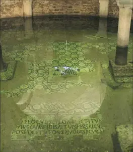  ??  ?? Much of Ravenna, Italy, is sinking. Here, the crypt at the Basilica of San Francesco is under water.