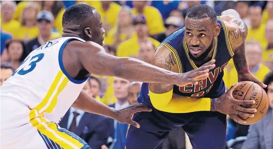  ??  ?? Cavaliers forward LeBron James, right, averaged 30.1 points per game through the play-offs.