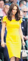  ?? PHOTO: REUTERS ?? Standing out . . . Catherine, Duchess of Cambridge arrives in the Royal Box before Novak Djokovic’s men’s singles final against South Africa’s Kevin Anderson in July.