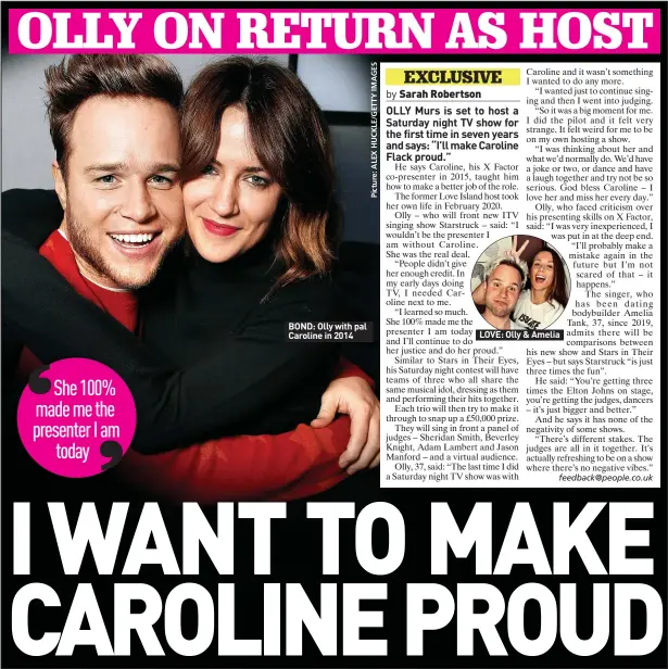  ?? ?? BOND: Olly with pal Caroline in 2014
LOVE: Olly & Amelia