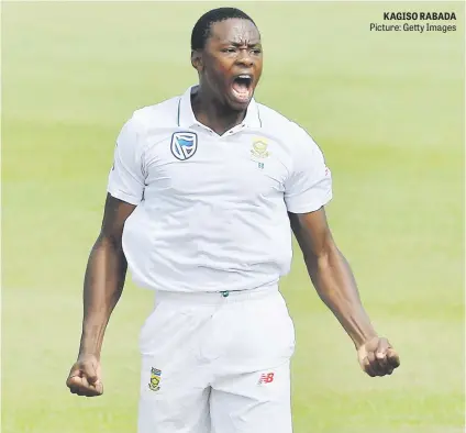  ?? Picture: Getty Images ?? KAGISO RABADA