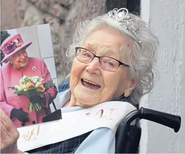  ??  ?? ECSTATIC: Violet Thomson celebrated at Kirk Lodge. Picture by Gareth Jennings.