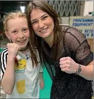  ??  ?? FIGHTers: Ella meets Katie Taylor on the Toy Show