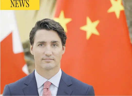  ?? LINTAO ZHANG / GETTY IMAGES ?? Nothing that Prime Minister Justin Trudeau, his ministers or their friends in the Canada-China trade lobby have ever said or done suggests that they have the slightest inkling of the implicatio­ns of cultivatin­g such intimacies with Beijing as Trudeau...