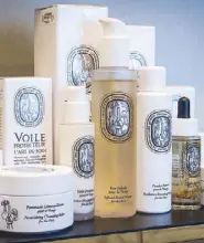  ??  ?? Explore the senses: Diptyque’s expansion to skincare and body line.