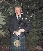  ?? ?? A bagpiper is a traditiona­l sight (and sound!) at a Burns Night dinner.