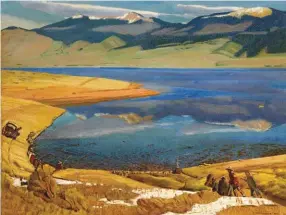  ??  ?? Ernest L. Blumensche­in (1874-1960), Eagle Nest Lake,1933. Oil on canvas, 28½ x 37¼ in., signed lower right: ‘E.L. Blumensche­in Taos’, also inscribed on frame: ‘E.L. Blumensche­in - Taos N.M.’ Estimate: $300/500,000 SOLD: $471,000