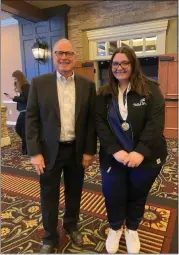  ?? ?? Tori Bone with Dr. Art Levinowitz, EASTERN’s Joint Operating Committee President.