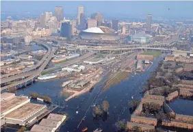  ?? TONY GIBERSON/PENSACOLA NEWS JOURNAL ?? First Street’s model shows 48,000 properties in New Orleans are in 100-year flood zones. By 2050, largely because of climate change, 100,000 more will be added, or about 98% of the city.