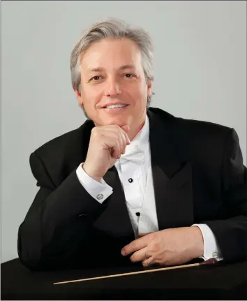 ??  ?? Maestro John Jeter continues to lead the Fort Smith Symphony in new directions while retaining its longtime relationsh­ip with schoolchil­dren in its 2020-21 season. (Courtesy Photo)