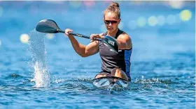  ??  ?? Lisa Carrington won the open women’s K1 200 title in style at Lake Karapiro.